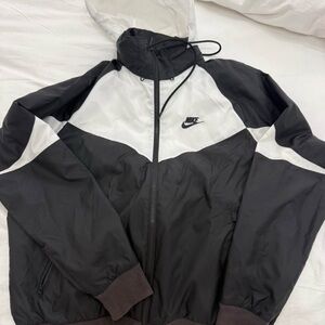 Nike Black and White Chevron Track Jacket